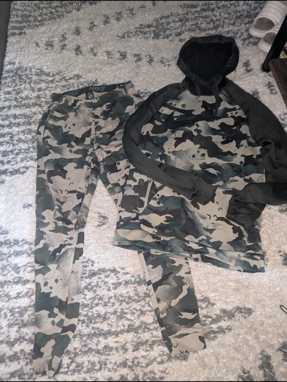Nike Camo Hoodie & Joggers Set - Green Camouflage